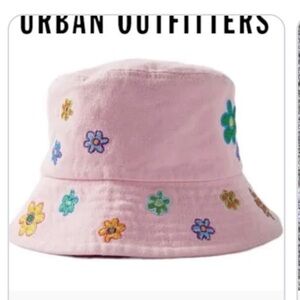 Urban Outfitters Pink Floral Bucket Hat